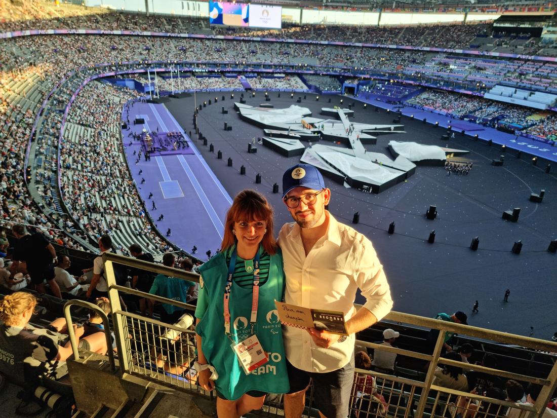 Au Stade de France pour la cérémonie de clôture des Jeux